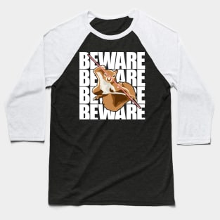 Beware Fox Eastern Gray Japanese Squirrel Lover Squirrel Baseball T-Shirt